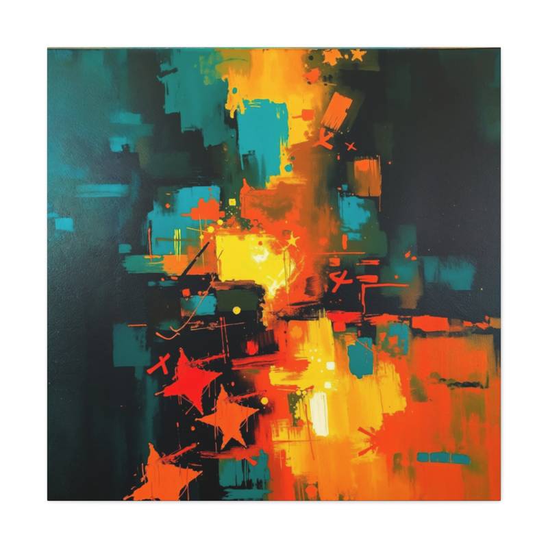 Vibrant Abstract Canvas Art - Colorful Wall Decor - Image 3