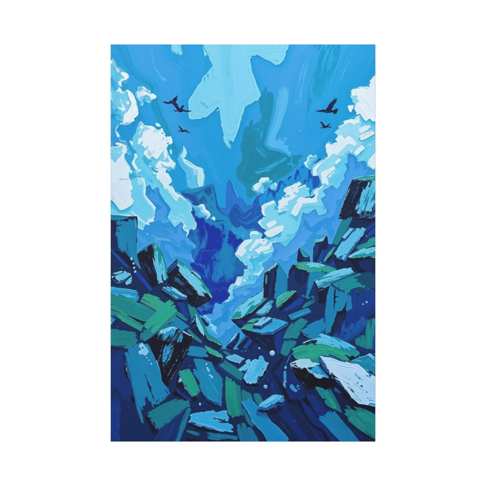 Oceanic Landscape Matte Canvas Print - Wall Art - Image 3