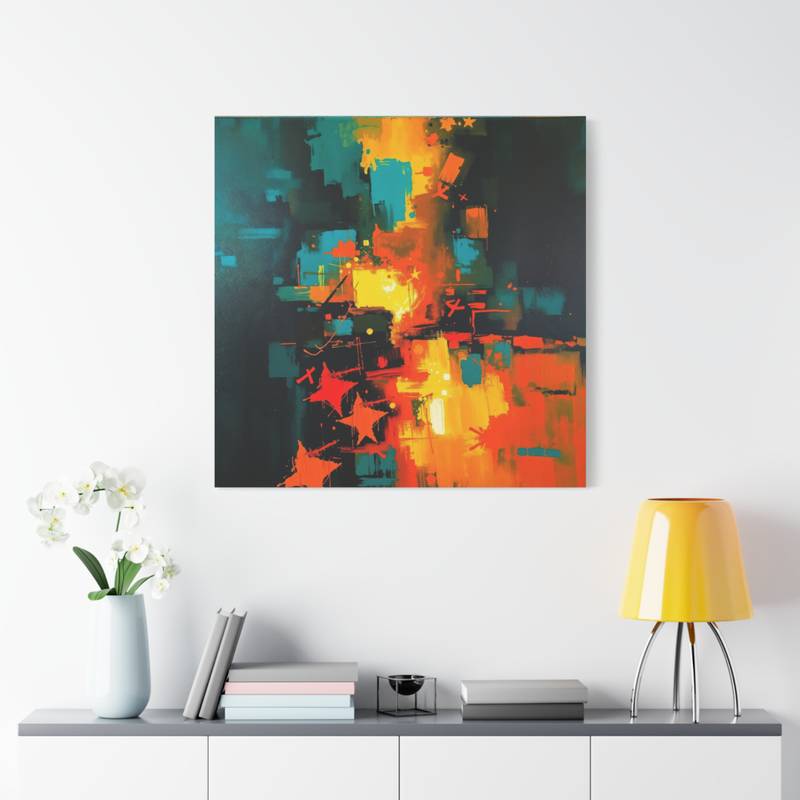 Vibrant Abstract Canvas Art - Colorful Wall Decor - Image 2