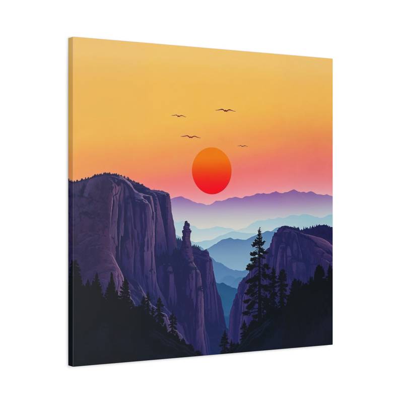 Mountains at Sunset Canvas Print - Scenic Wall Art for Nature Lovers - Image 4